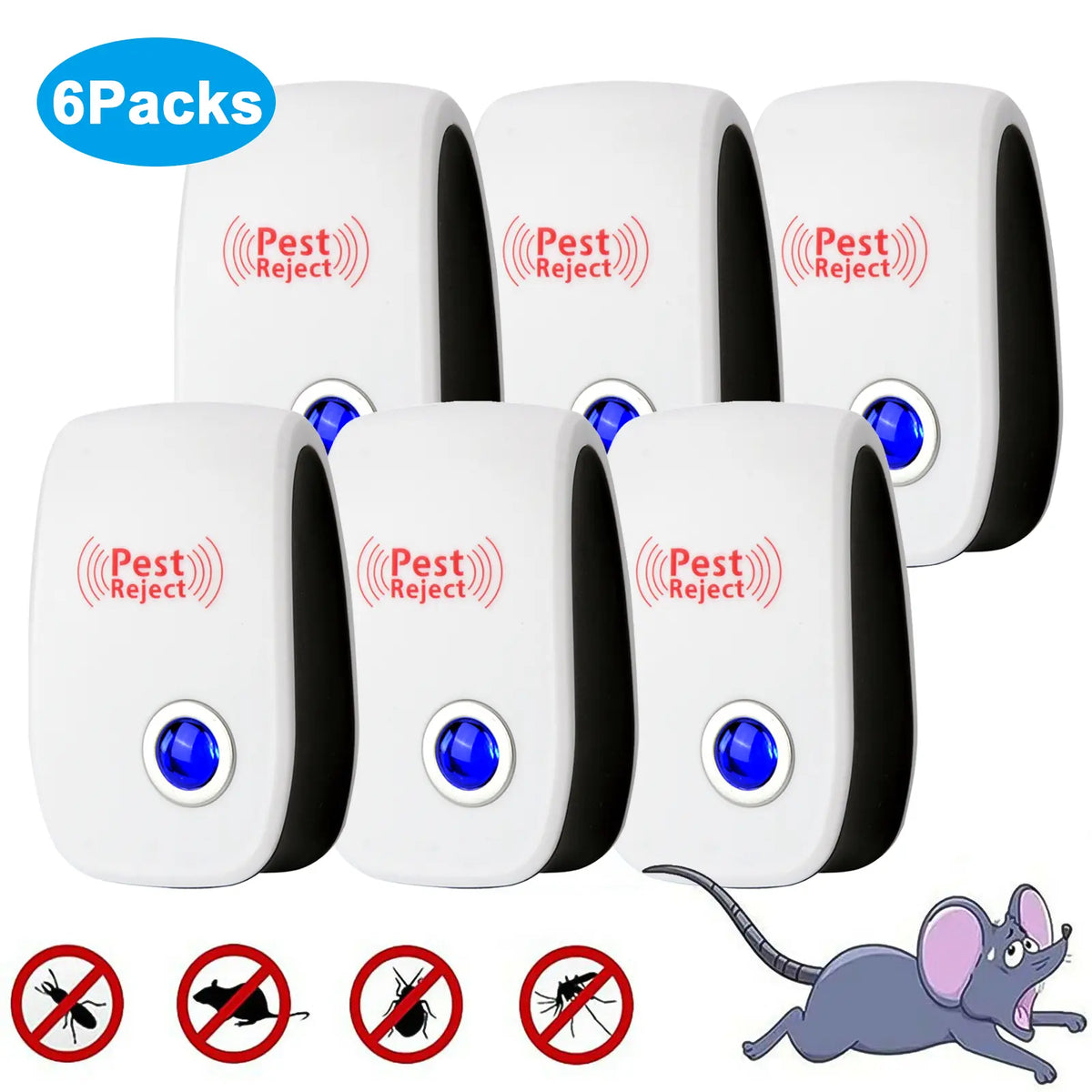 š„Ultrasonic Pest Repellerāsuitable for indoors, homes, and garages; effectively repels mice, spiders, cockroaches, and various insects.š
