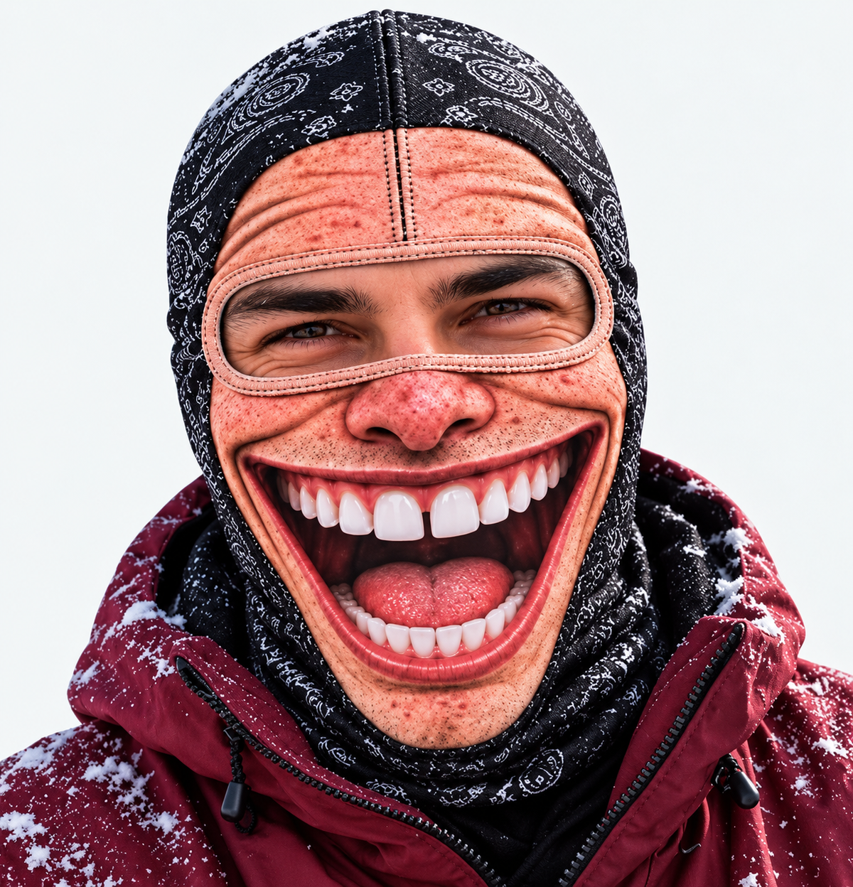 π€£βοΈ Funny Realistic Face Ski Mask β Hilarious Winter Balaclava for Skiing, Snowboarding, Parties & Outdoor Fun! πΏπ₯