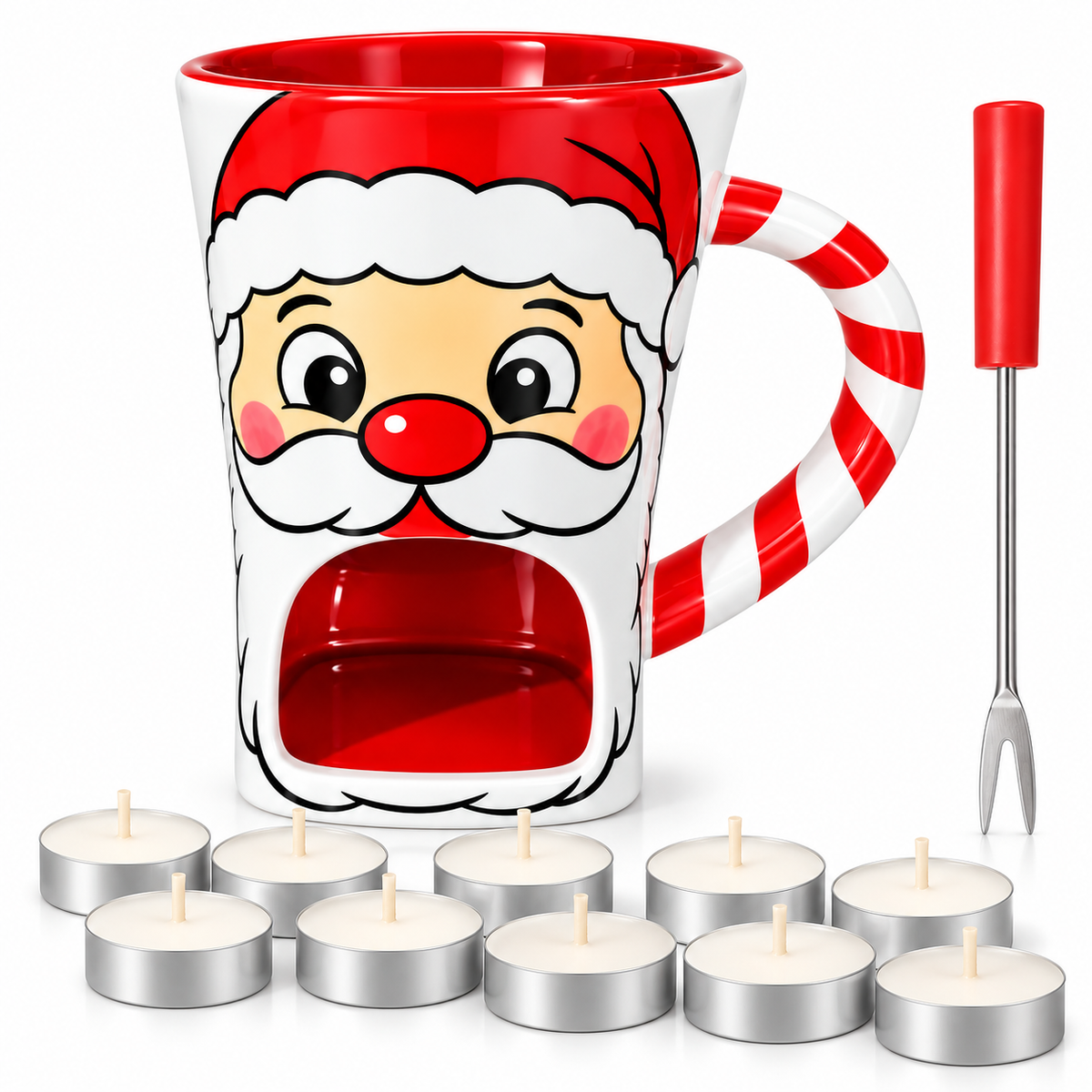 🔥Last Day 50% OFF 🎅🍫 Santa’s Sweet Melt™ 150ml Christmas Chocolate Fondue Mug