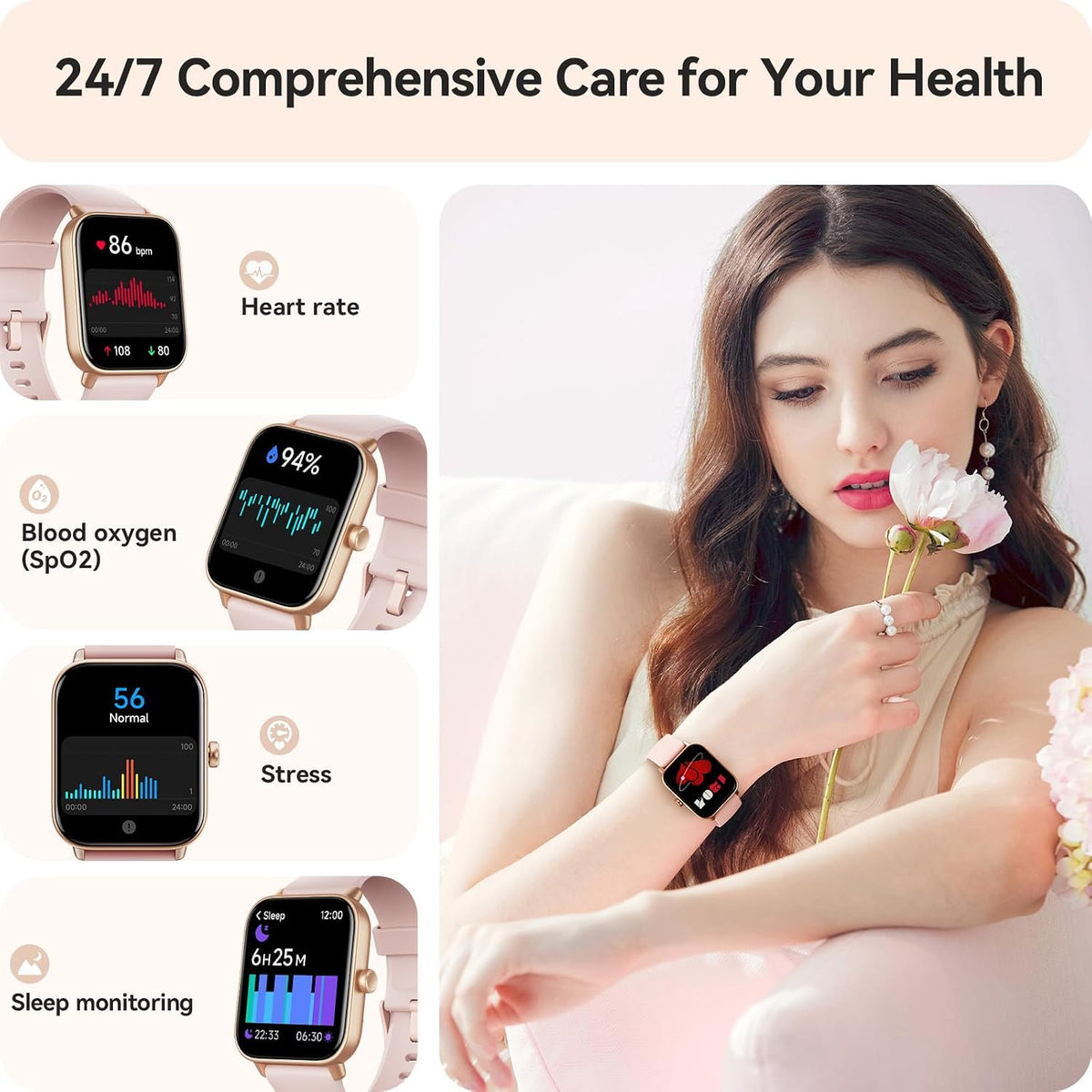 🎁Sports smartwatch. Compatible with iOS and Android smartphones.(Fewer than a hundred items remain.)💎