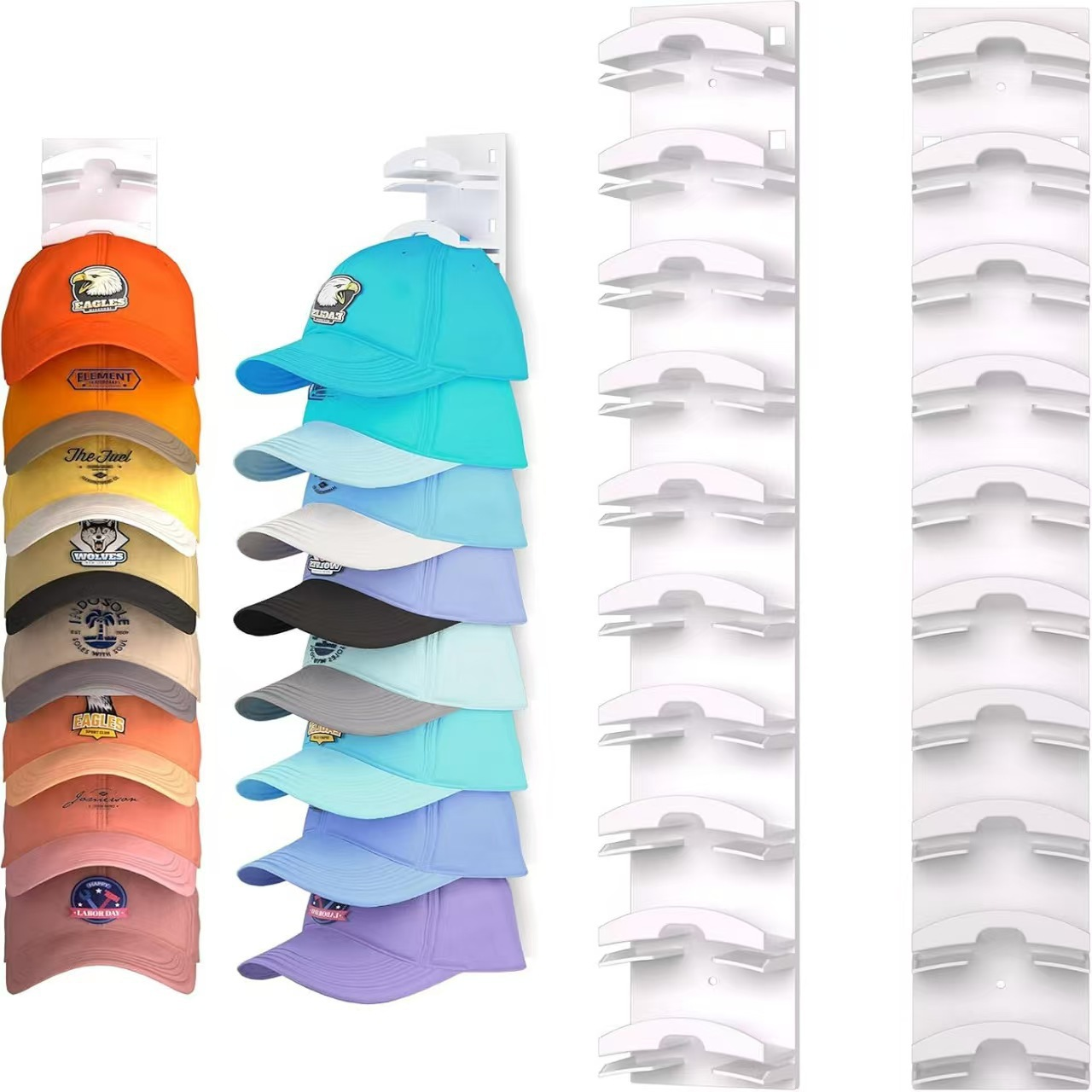 Punch-Free Baseball Cap Storage Rack