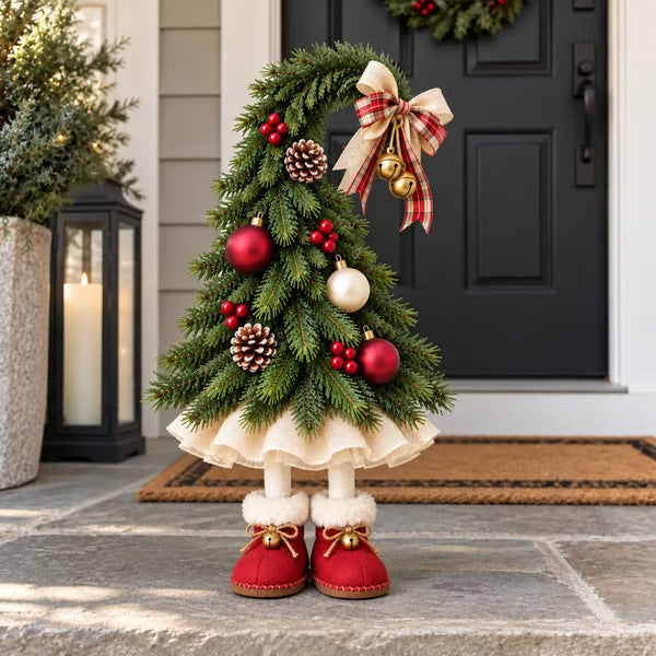 🎄 Boring Christmas Decor? Make It Fun with This Cute Elf Leg Christmas Tree! 🎅✨