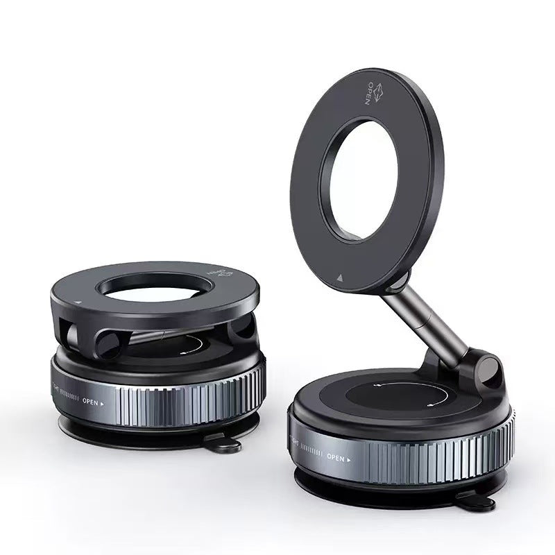 360° Adjustable Vacuum Magnetic Phone Holder, Suction Cup Phone Mount for Magsafe, Portable Cell Phone Holder for Car,Makeup/Gym/Mirror, Fit for All iphone iphone 12 and above-LIN