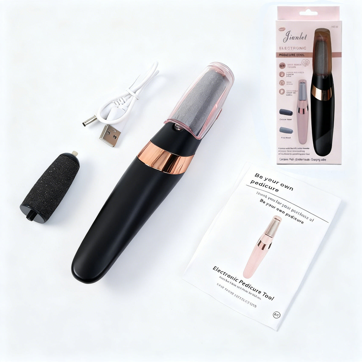 π2-in-1 rechargeable electric callus remover and portable manicure setβthe ideal gift for tackling dead skin and dry, rough patches.π