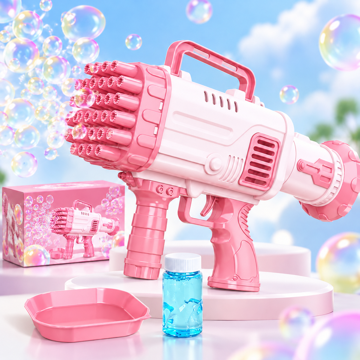 🎉32-Hole Bubble Blaster – Turn Any Day Into a Bubble Party
