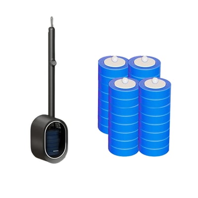Hands-Free Flip-Top Disposable Toilet Brush