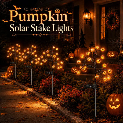 🎃 Pumpkin Solar Stake Lights– Halloween Outdoor Yard Decor