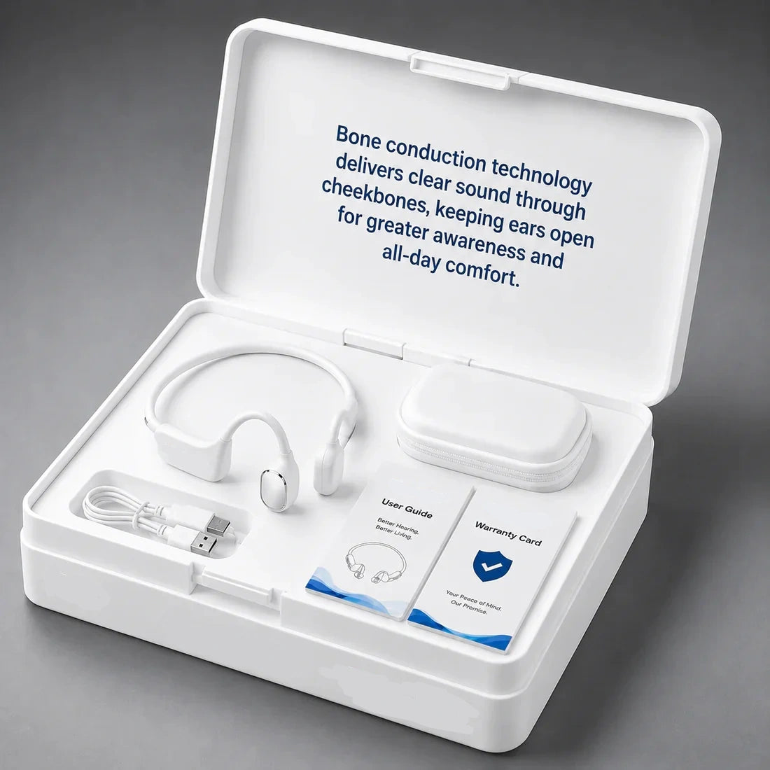 Bone Conduction Smart Hearing Aid Bluetooth Earphones