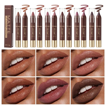 💄 2026 Hottest Lipstick Set – 6PCS Long-Lasting Matte Lipsticks in Stunning Brown Shades ✨