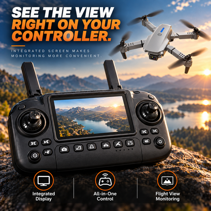 SkyView™ Foldable Dual-Camera Drone with Screen Remote