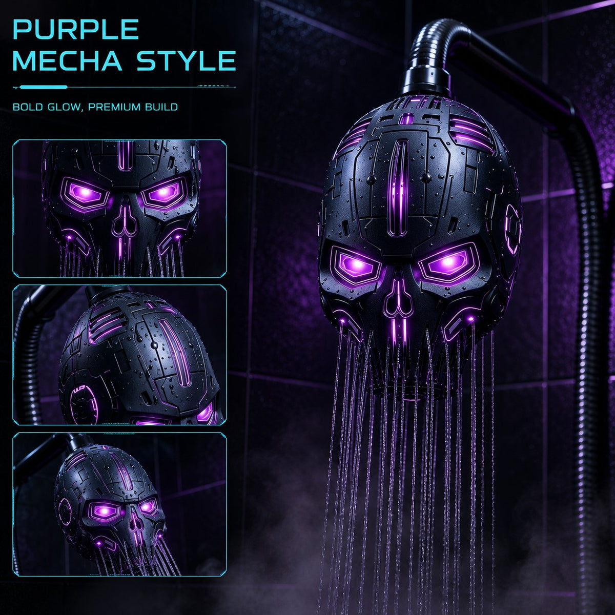 😩 BORING SHOWER? YOUR BATHROOM DESERVES MORE! 🚿👾 ⚡ Add CYBERPUNK STYLE, COLOR-CHANGING LED LIGHTS & A BOLD SKULL DESIGN TO EVERY SHOWER! 🔥💀