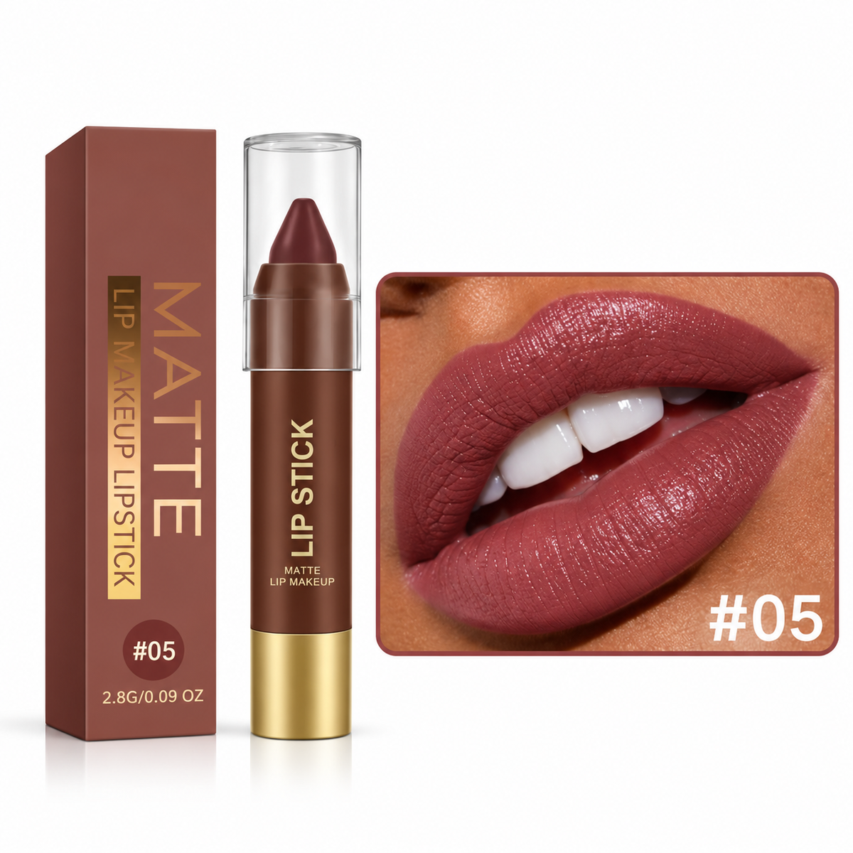 💄 2026 Hottest Lipstick Set – 6PCS Long-Lasting Matte Lipsticks in Stunning Brown Shades ✨