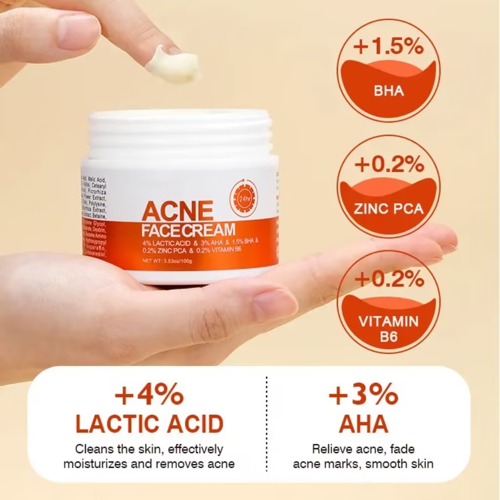 🔥Acne Mark Repair Cream — Specially formulated for teenagers and adults with sensitive skin; effectively fades acne marks and clears blemishes. Fragrance-free and paraben-free.😮