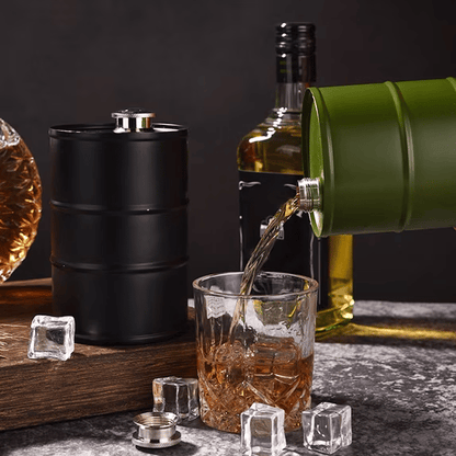 Oil Drum Anti-rust Leak-proof No Odor Portable Wine Storage🛢Food Grade Camping Whisky Flagon Wine Jug Camping Supplies