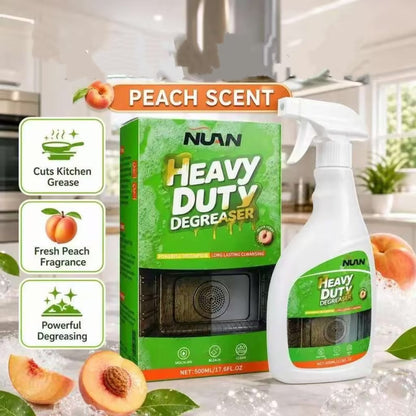 🚨Peach-Scented Powerful Active Foam Kitchen Cleaner (120ml/bottle, includes free towel) — powerfully removes grease and stubborn stains; ready to use—just spray and clean.💖