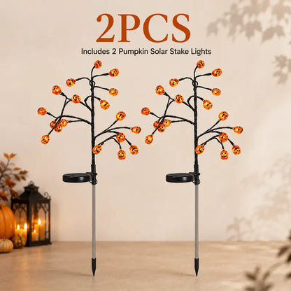 🎃 Pumpkin Solar Stake Lights– Halloween Outdoor Yard Decor
