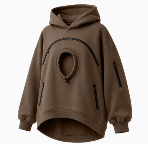 🐾 Cozy Pet Carrier Hoodie – Soft Fleece Cuddle Pouch Sweatshirt for Cats & Small Dogs