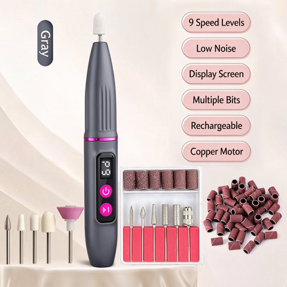 💎Rechargeable Nail Drill (20,000 RPM) — Portable electric nail grooming tool with bit set; suitable for hand and foot care and acrylic nails; cordless design.🔥