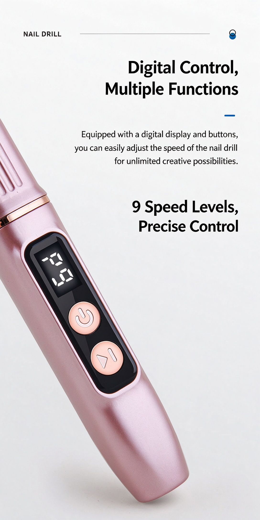 💎Rechargeable Nail Drill (20,000 RPM) — Portable electric nail grooming tool with bit set; suitable for hand and foot care and acrylic nails; cordless design.🔥