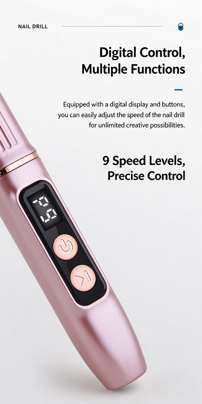 💎Rechargeable Nail Drill (20,000 RPM) — Portable electric nail grooming tool with bit set; suitable for hand and foot care and acrylic nails; cordless design.🔥