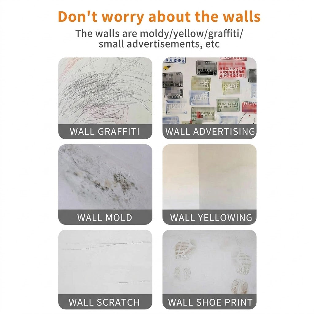 🎨 Tired of Stained, Damaged Walls? Refresh Them with Odorless, Water-Based Repair Paint! ✨