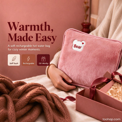 ❄️ 50% OFF - Winter Essentials ♨️ Rechargeable Hot Water Bottle – Portable Electric Heat Pack for Cosy Winter Warmth
