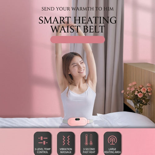 😩 Period Cramps Making Your Day Miserable? 🌸 Soothe Your Belly with Soothing Heat & Gentle Massage in One Convenient Heating Belt! 💗✨