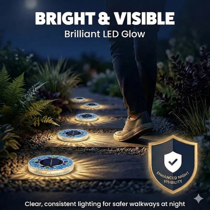 📢Limited Time Offer📢Solar Disk Lights – Handcrafted Mosaic Outdoor LED Waterproof In-Ground & Tabletop Wireless Lighting