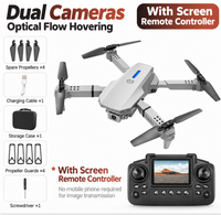 E88 Gray [Dual Camera + Screen Remote Control + Optical Flow]