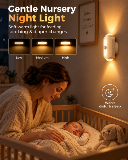 🎁Smart Motion Sensor Wall Light – Rechargeable RGB & Warm Light💎