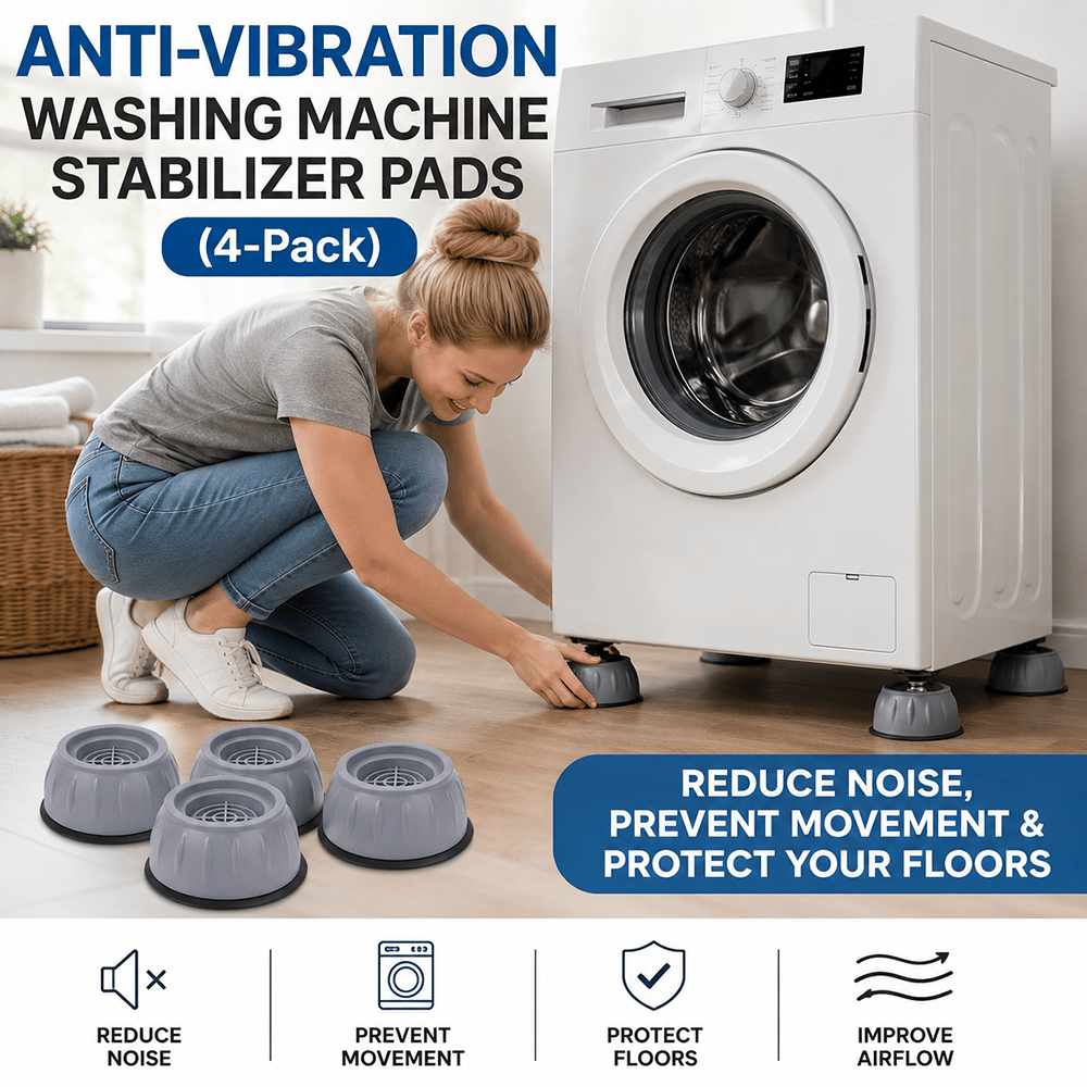 🏠 💞50K+ SOLD!Anti-Vibration Washing Machine Stabilizer Pads (4-Pack)