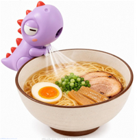 Purple dinosaur-shaped hair dryer