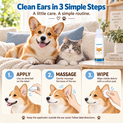 🐶🐱 Tired of Your Pet Scratching & Shaking Their Head? 👂 Soothe Itchy Ears & Keep Them Clean!
