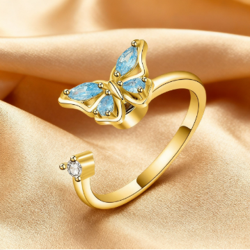 🦋😩 NERVOUS? RESTLESS? ALWAYS FIDGETING? ✨ KEEP YOUR HANDS BUSY WITH A DISCREET, BEAUTIFUL BUTTERFLY FIDGET RING.
