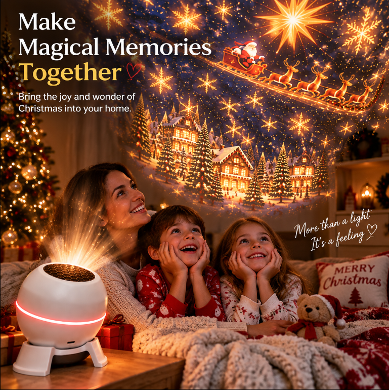 😩 TOO MUCH WORK TO DECORATE FOR CHRISTMAS? 🎄 ✨ NO HANGING. NO MESS. JUST TURN IT ON & TRANSFORM YOUR ROOM INTO A COZY HOLIDAY WONDERLAND! 🎅