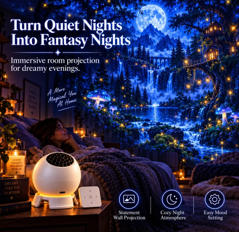 😩 TOO MUCH WORK TO DECORATE FOR CHRISTMAS? 🎄 ✨ NO HANGING. NO MESS. JUST TURN IT ON & TRANSFORM YOUR ROOM INTO A COZY HOLIDAY WONDERLAND! 🎅