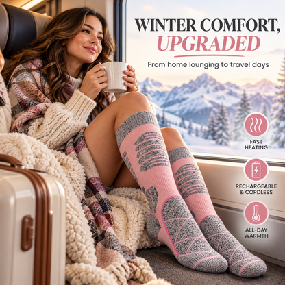 🥶 Tired of Freezing Feet in Winter? 🔥 Save 50% on Rechargeable Heated Knee-High Socks for Lasting Cozy Warmth!