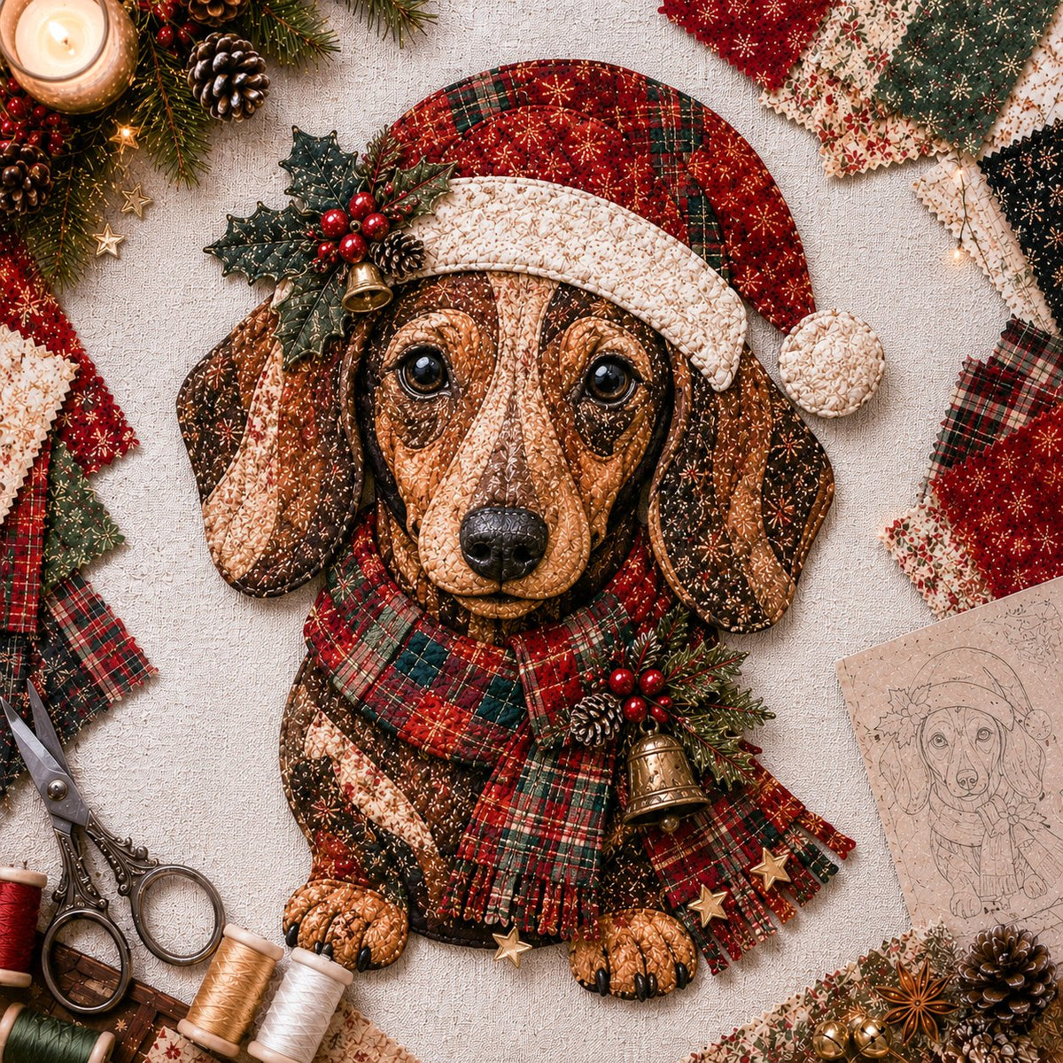 🎄😩 TIRED OF THE SAME BORING CHRISTMAS DECOR? ✨ CREATE SOMETHING UNIQUE! This DIY Patchwork Kit Turns Any Space Into a Warm & Festive Christmas Wonderland! 🎅❤️
