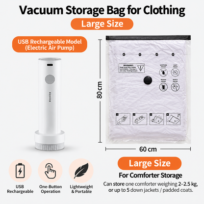 🥰Limited-time offer: 50% off 🥰space-saving vacuum storage bags with cordless electric pump (today only)