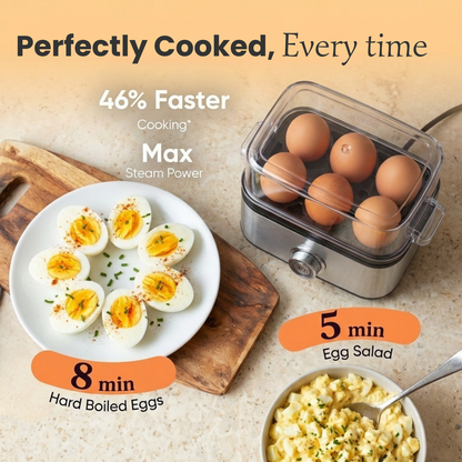 🎉2026 HOT SALE 50% OFF🎉Multifunctional Egg Steamer with Clear Lid