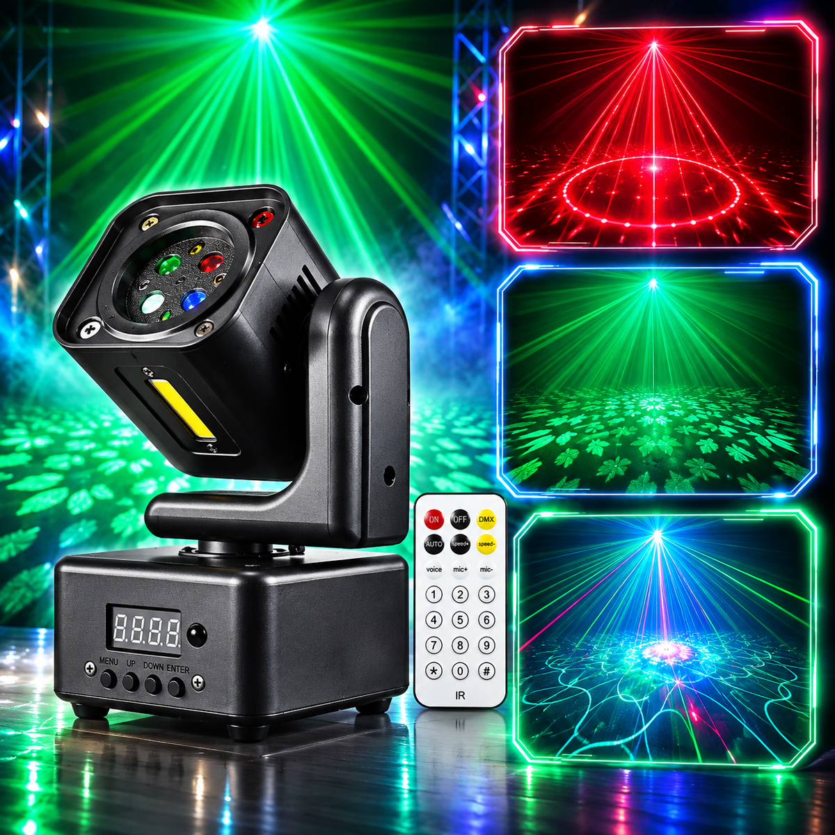 😩 Boring Party Lights Ruining Your Vibe? 🎉 Transform Any Room into a Dazzling Dance Floor with the Moving Head Star Laser Light! ✨🔴