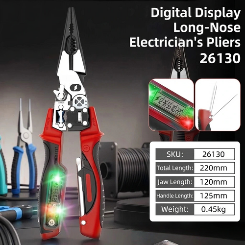 🔧 STOP CARRYING A TOOLBOX FULL OF DIFFERENT TOOLS! 😩 ⚡ 9q EqSSENTIAL FUNCTIONS IN ONE COMPACT PLIER — CUT, STRIP, CRIMP & TEST WIRES FASTER