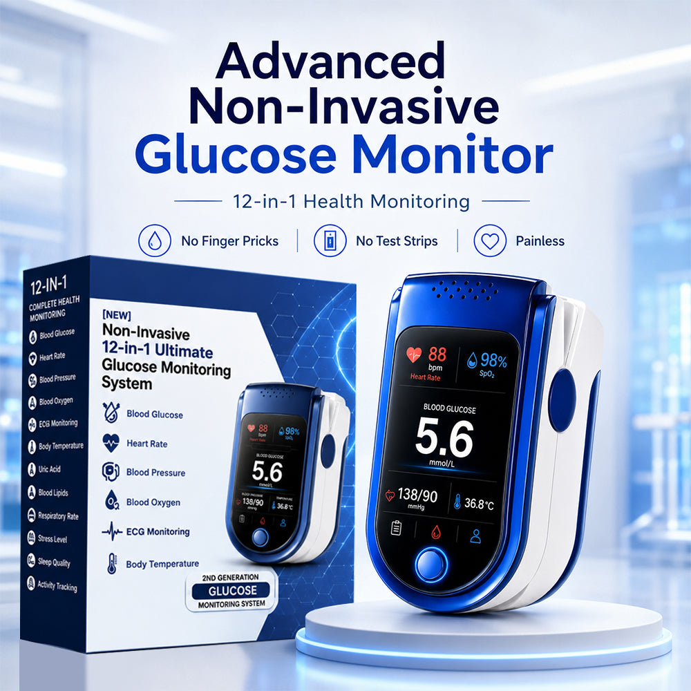 💧 Needle-free health monitoring device (capable of measuring blood oxygen, blood pressure, and blood glucose)