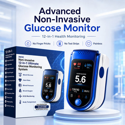 💧 Needle-free health monitoring device (capable of measuring blood oxygen, blood pressure, and blood glucose)