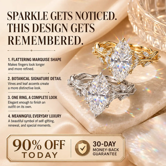 The Everwild Marquise™ Lab-Grown Diamond Vine Ring — The Finger-Flattering Statement That Completes Every Look | Gold or Silver | Last Day Sale-90% OFF🔥