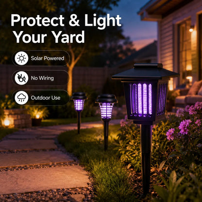 🔥Summer Sale 50% OFF🔥Solar Mosquito Zapper Light – Outdoor Garden Stake Lamp, UV Insect Killer, Solar Powered, Dual Mode (Mosquito Control + Pathway Lighting), Weather Resistant, Easy Setup