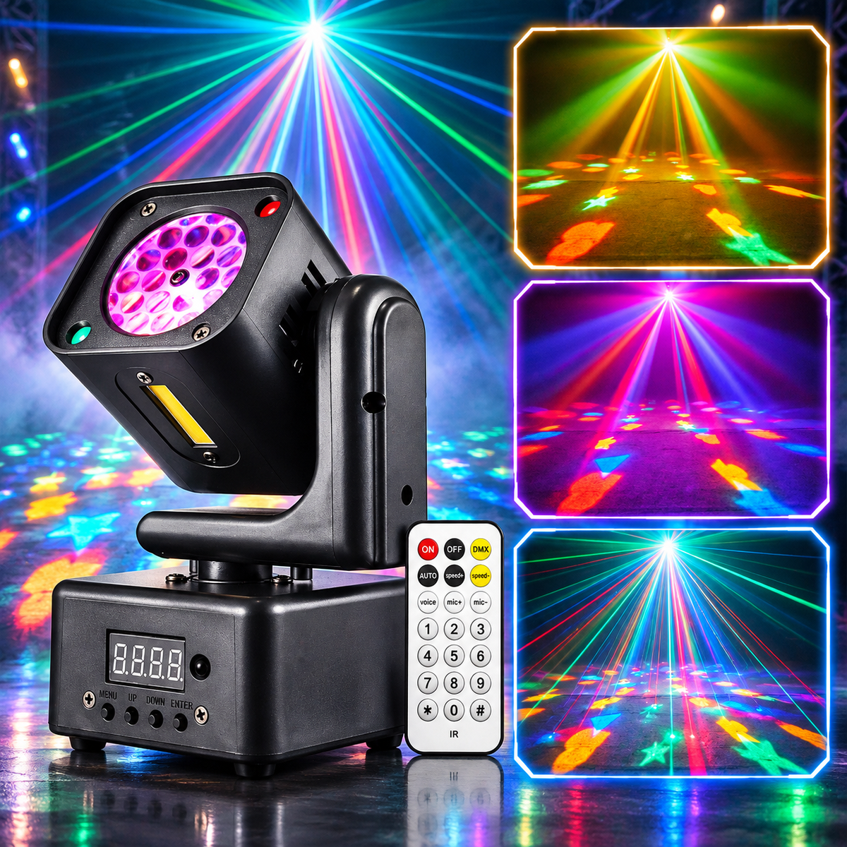 😩 Boring Party Lights Ruining Your Vibe? 🎉 Transform Any Room into a Dazzling Dance Floor with the Moving Head Star Laser Light! ✨🔴