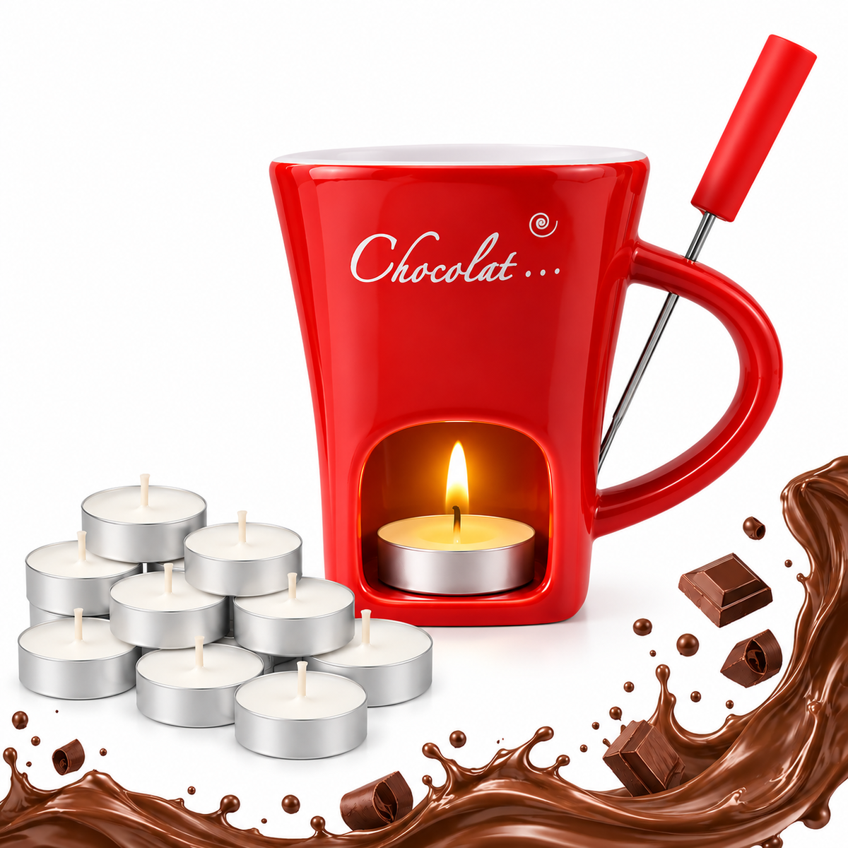 🔥Last Day 50% OFF 🎅🍫 Santa’s Sweet Melt™ 150ml Christmas Chocolate Fondue Mug
