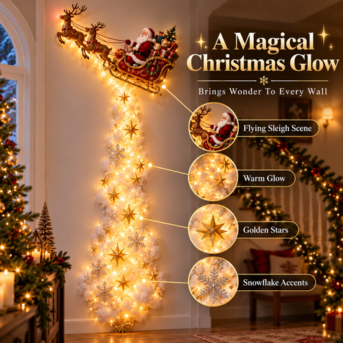 ✨ Turn Any Wall Into Christmas Magic — Create a Warm, Cozy Holiday Glow in Seconds! 🎄