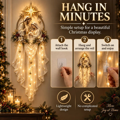 ✨35% OFF Today | Holy Family Star Veil™ – Meaningful Christmas Wall Decor